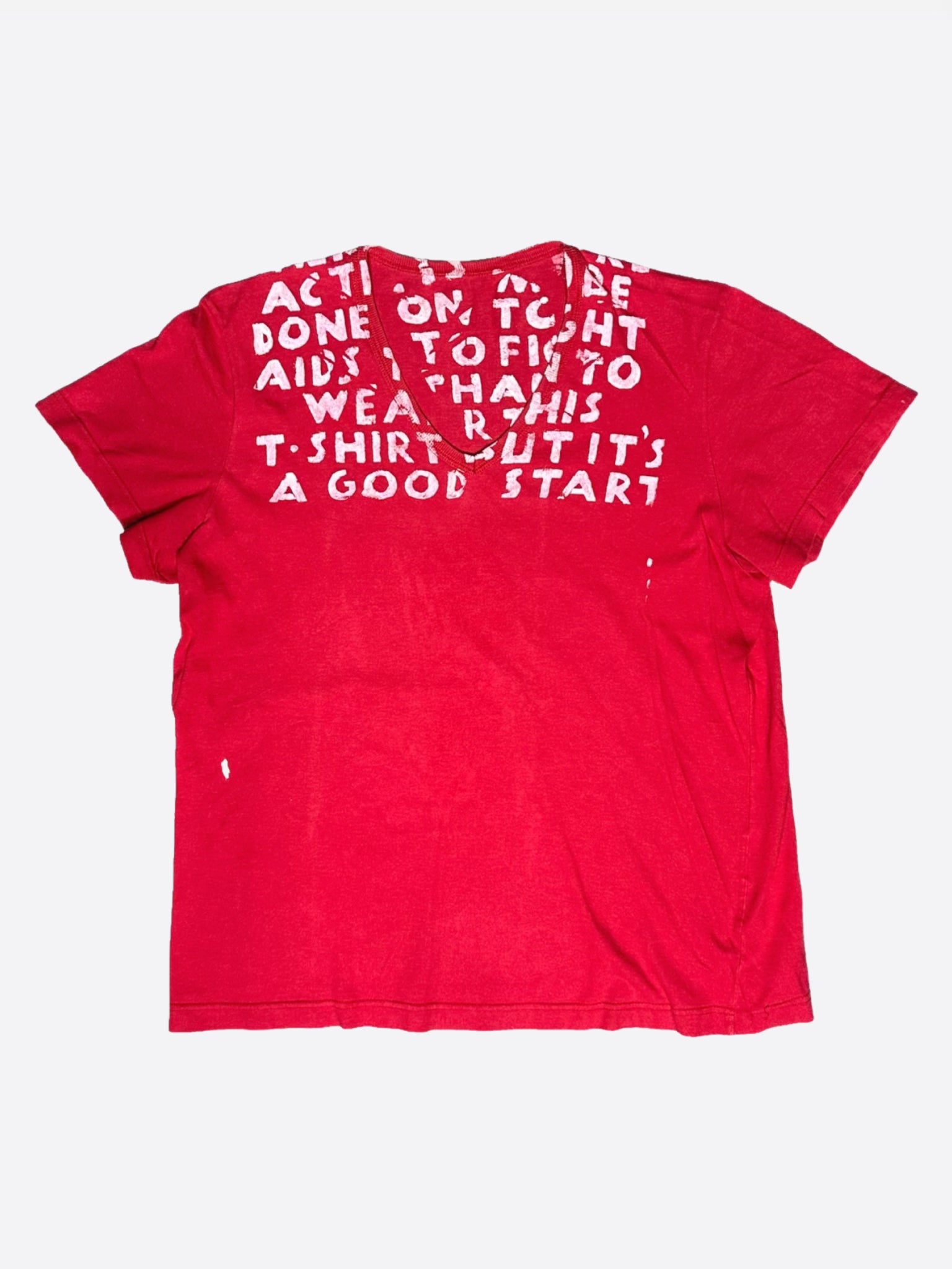 MAISON MARGIELA AIDS AWARENESS TEE RED – byraph